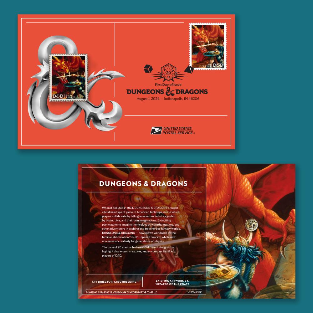 Dungeons Dragons Stamp Pin With Cancellation Card Red Dragon dungeons-dragons-stamp-pin-with-cancellation-card-red-dragon