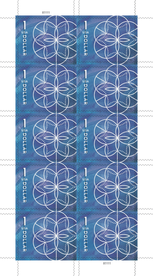 $1 Floral Geometry — Stamps Forever
