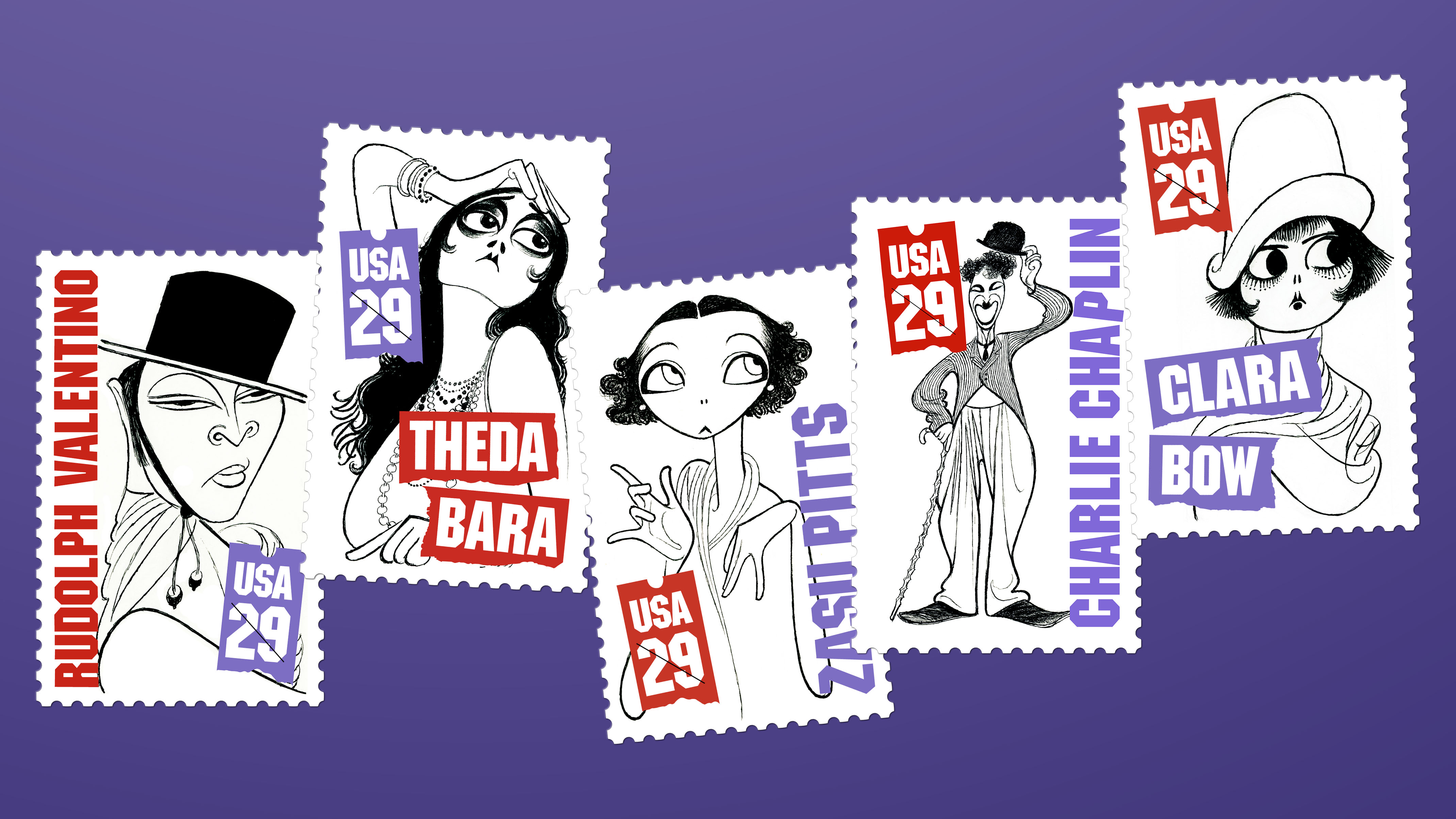 Stars of the Silent Screen — Stamps Forever
