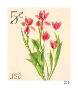 5¢ Red Tulips — Stamps Forever