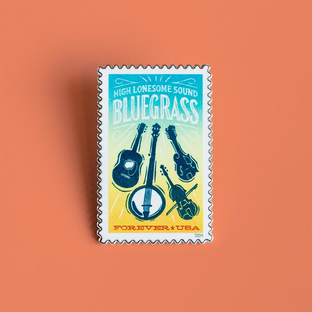 Bluegrass Stamp Pin With Cancellation Card Stamps Forever Bluegrass stamp pin with cancellation card stamps forever