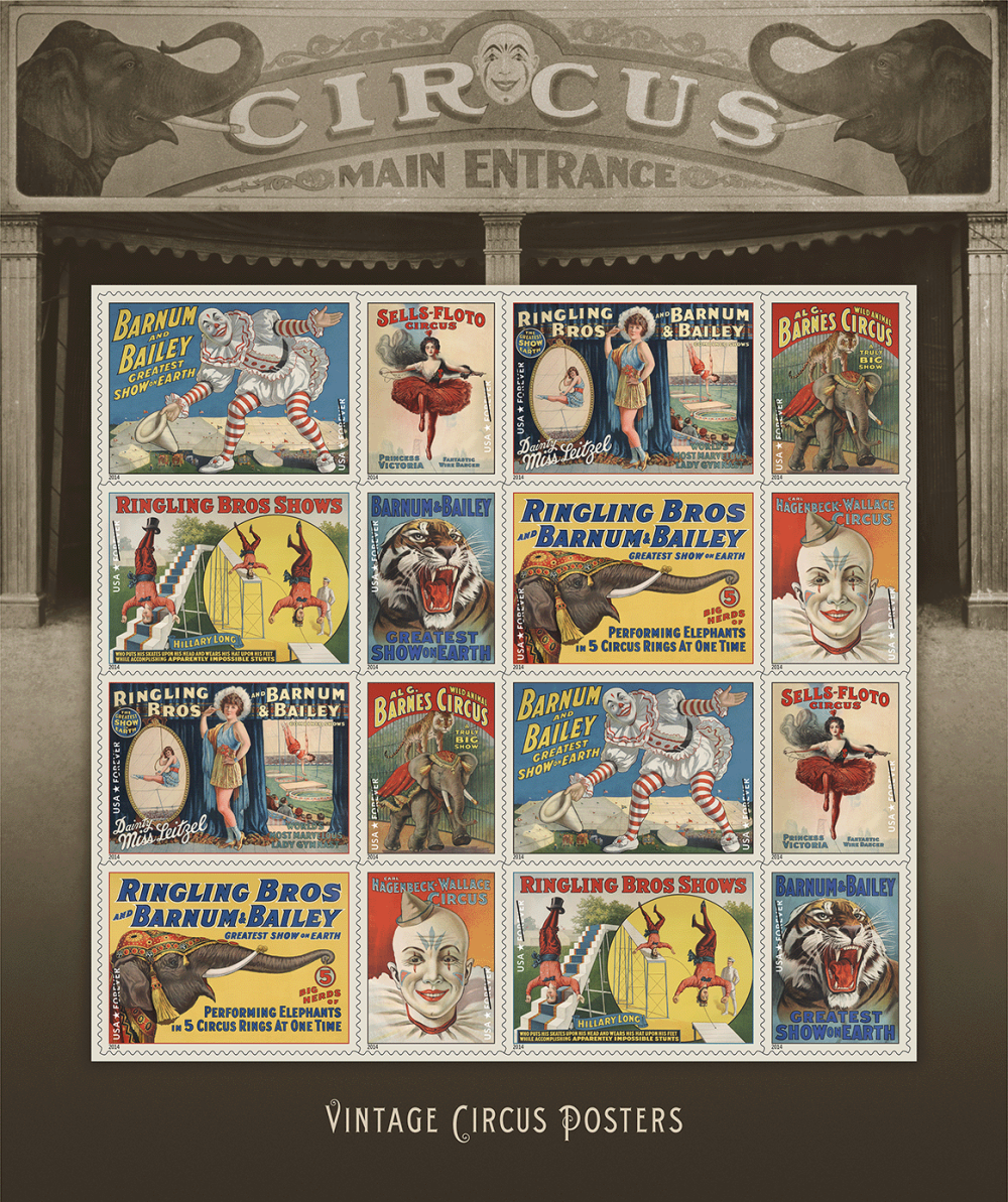 Vintage Circus Posters — Stamps Forever