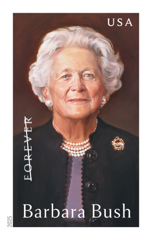 バーバラ・ブッシュ　直筆サインカード Barbara Bush — Stamps Forever