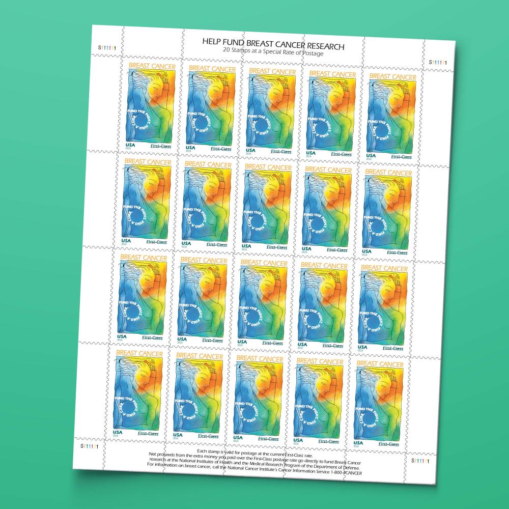 Breast Cancer Research Pane of 20 — Stamps Forever