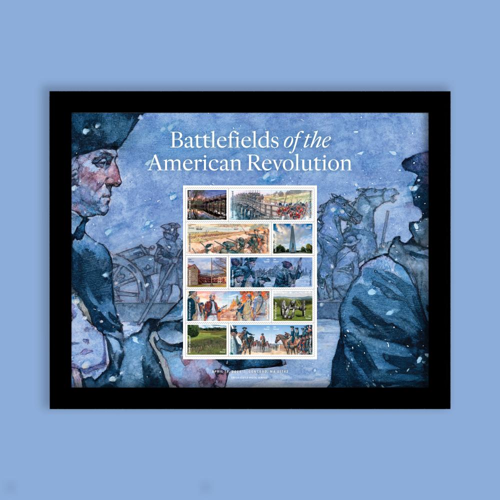 Battlefields of the American Revolution Framed Stamps — Stamps Forever
