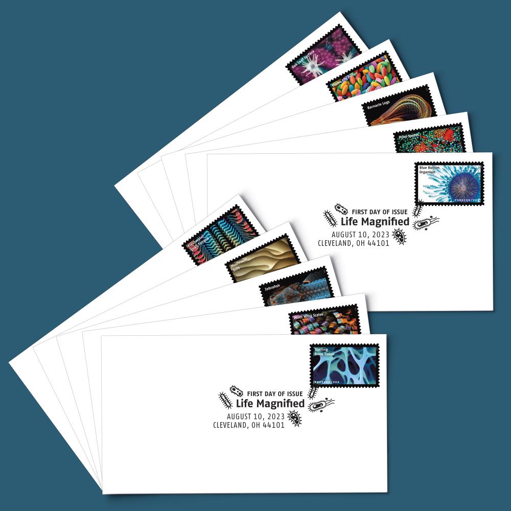 Life Magnified First Day Covers (set of 20) — Stamps Forever
