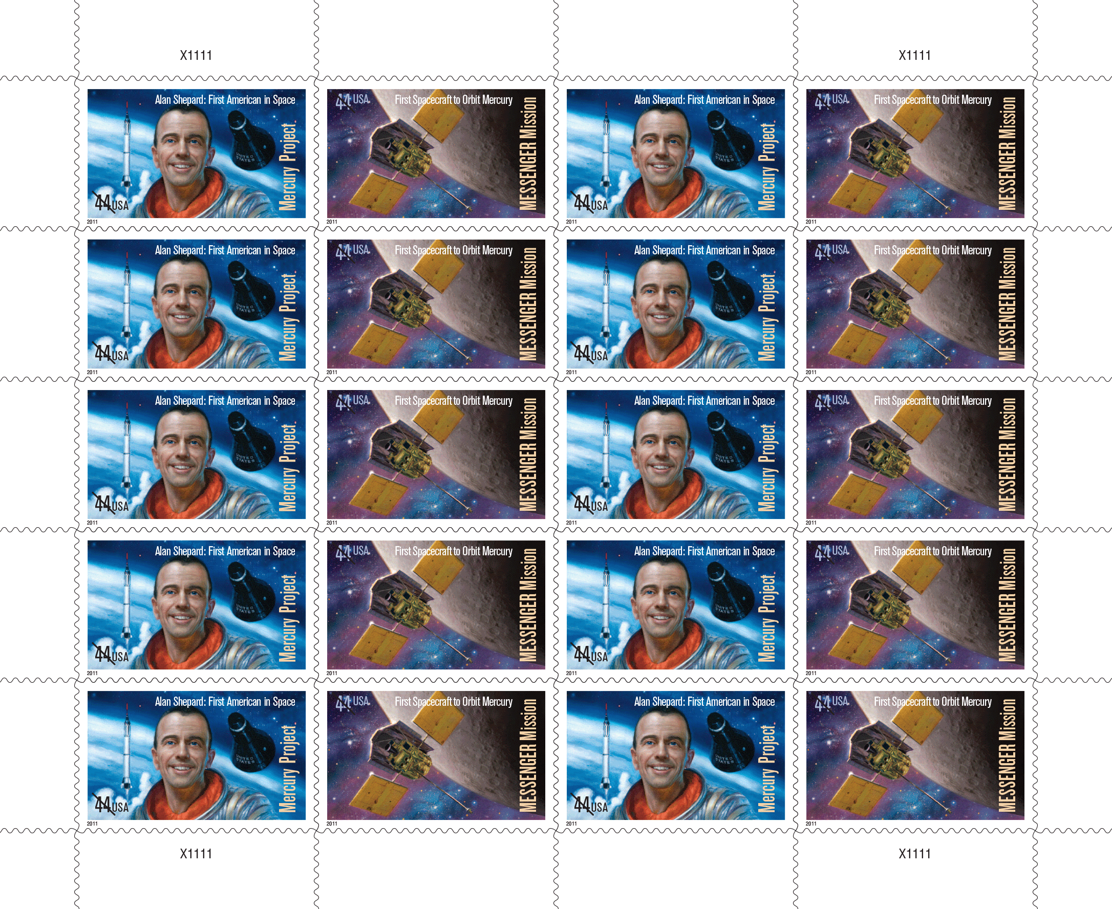 シ*ロ様 MercuryFASEboardBindingマーキュリーフェ Mercury Project & MESSENGER Mission — Stamps Forever